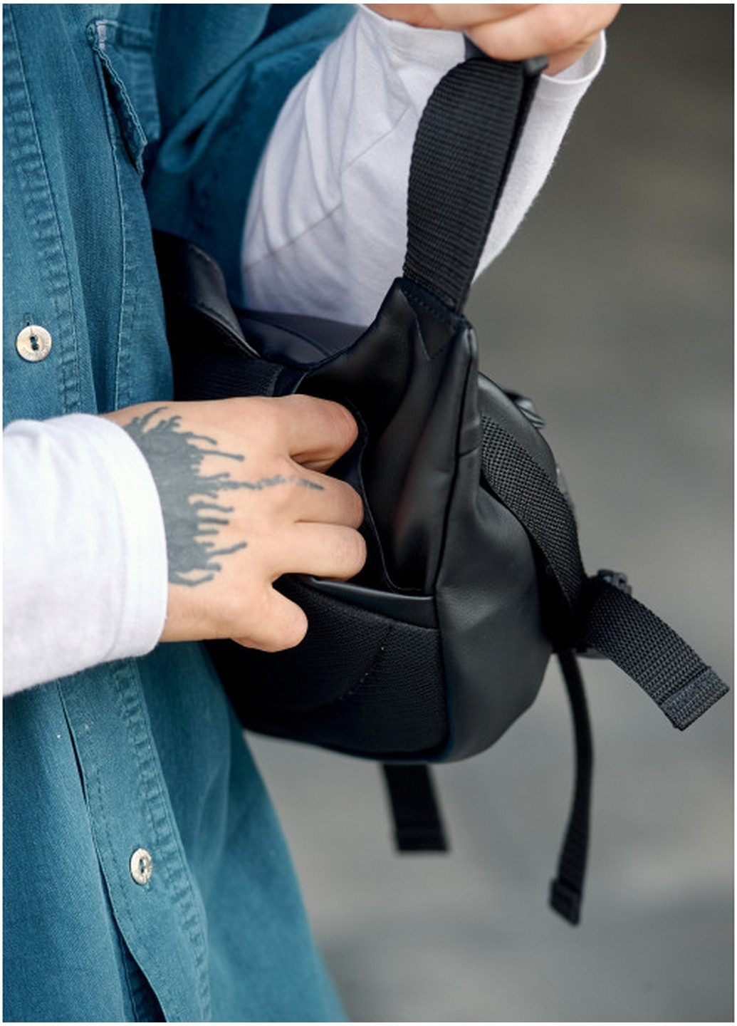 Мужская поясная сумка бананка 38х21 см Sambag (260169747)