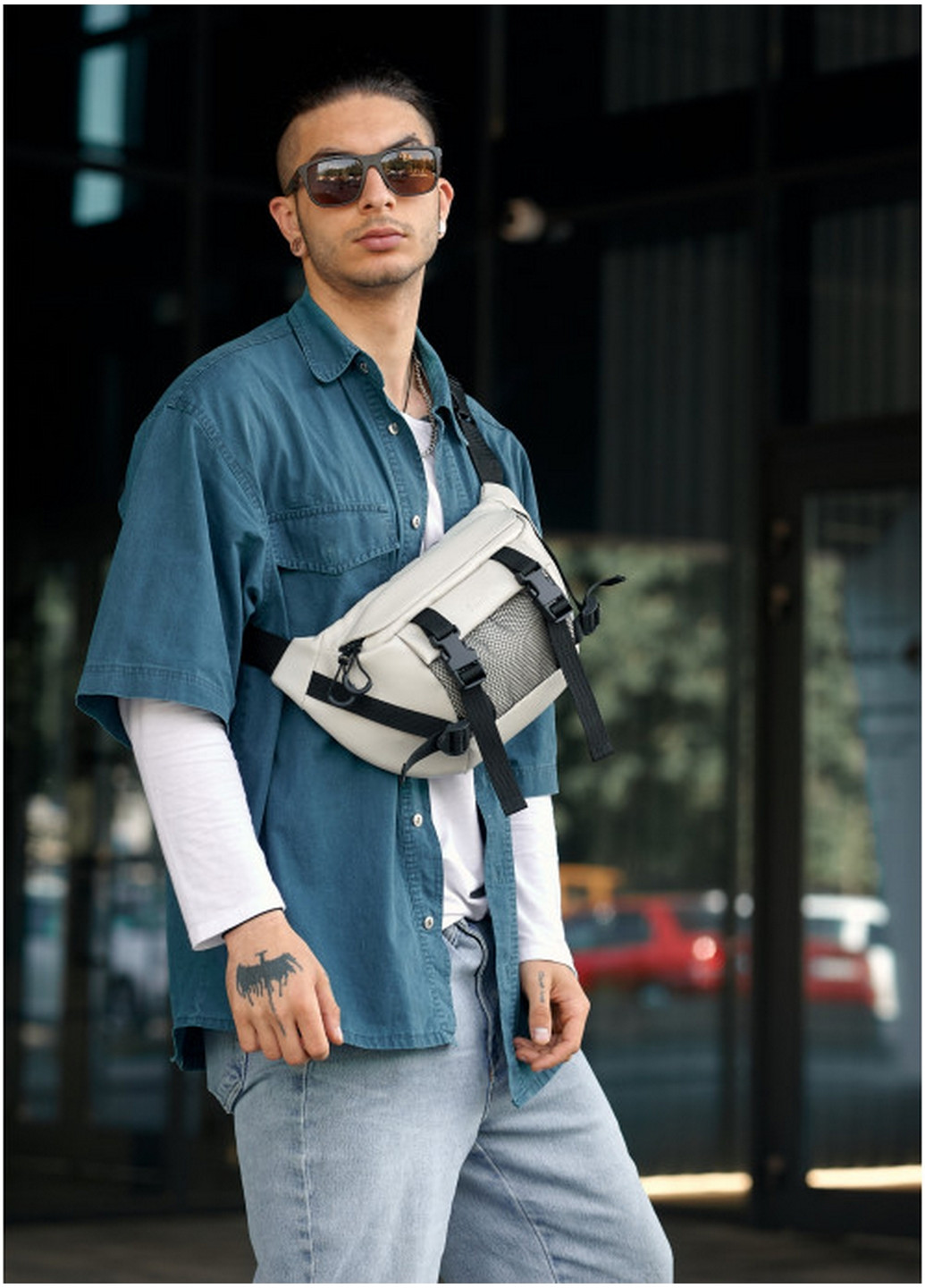 Мужская поясная сумка бананка 38х21 см Sambag (260169767)