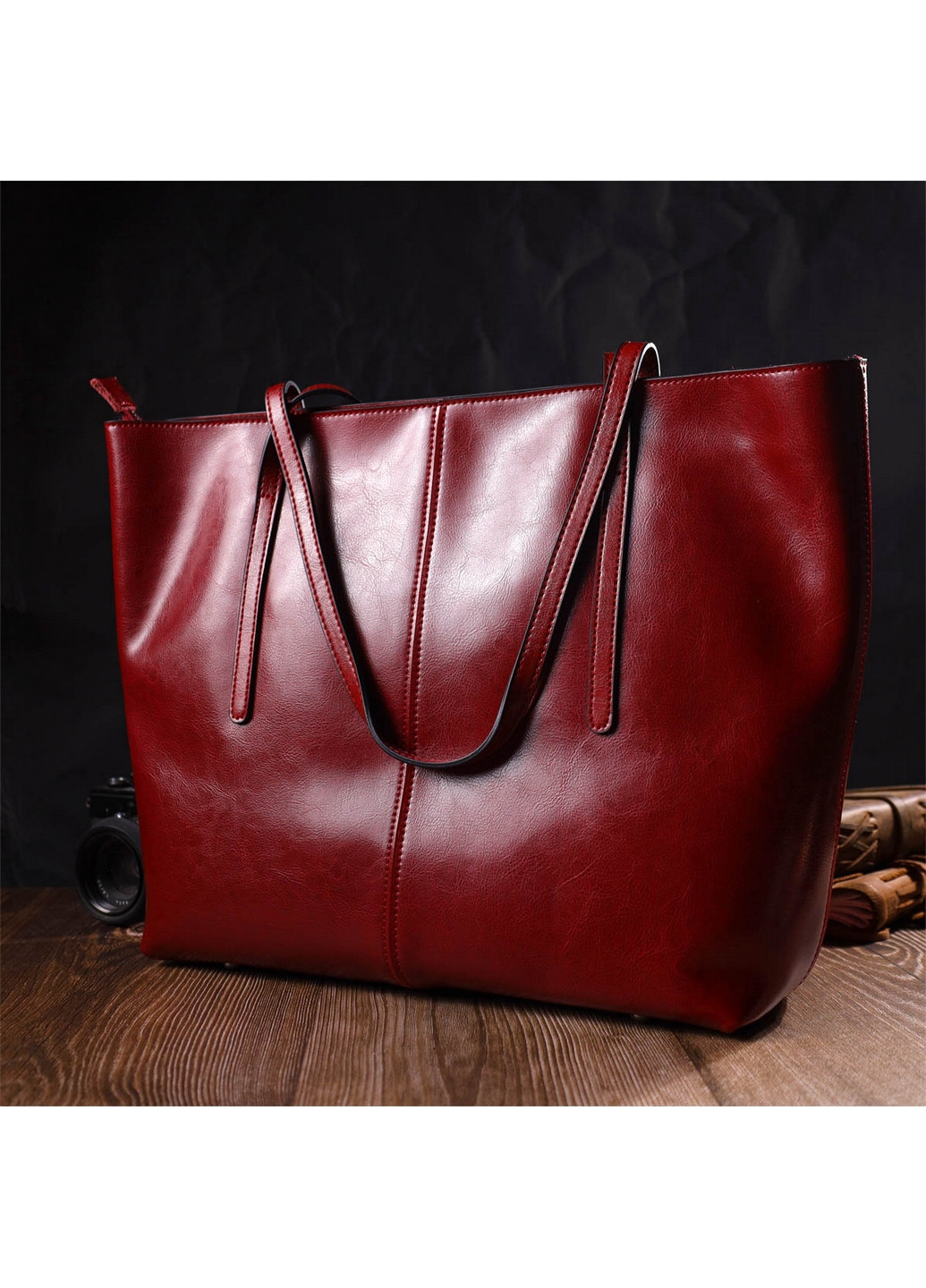 Жіноча шкіряна сумка 36х30х12 см Vintage (260169414)