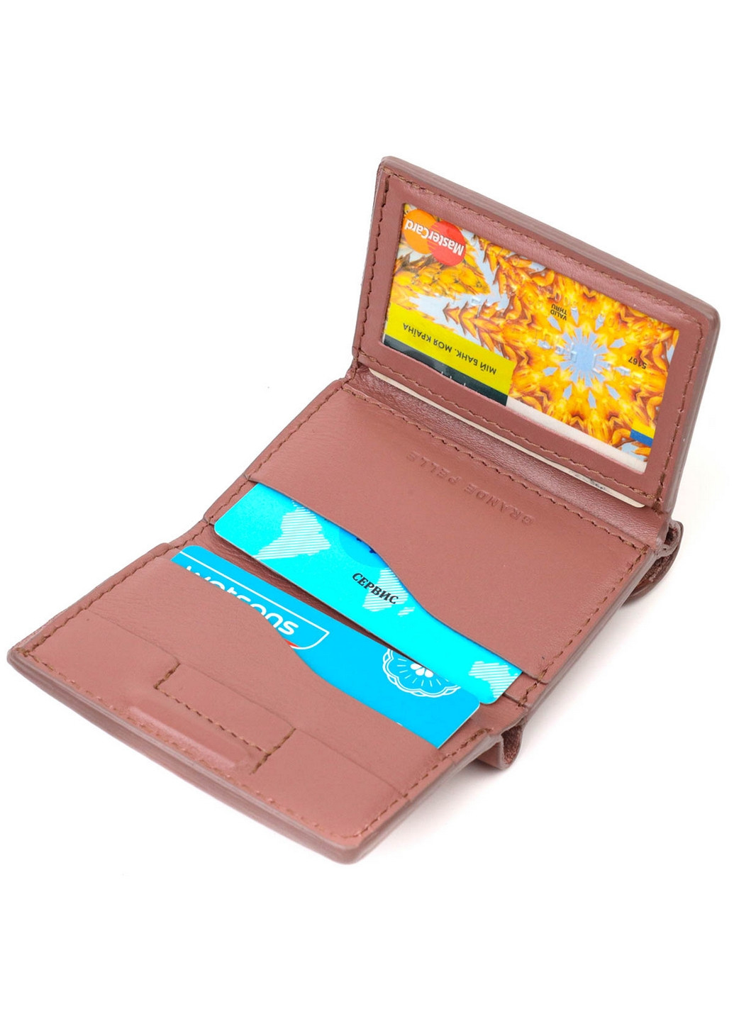 Жіночий шкіряний гаманець 8х10х1,5 см Grande Pelle (260171767)