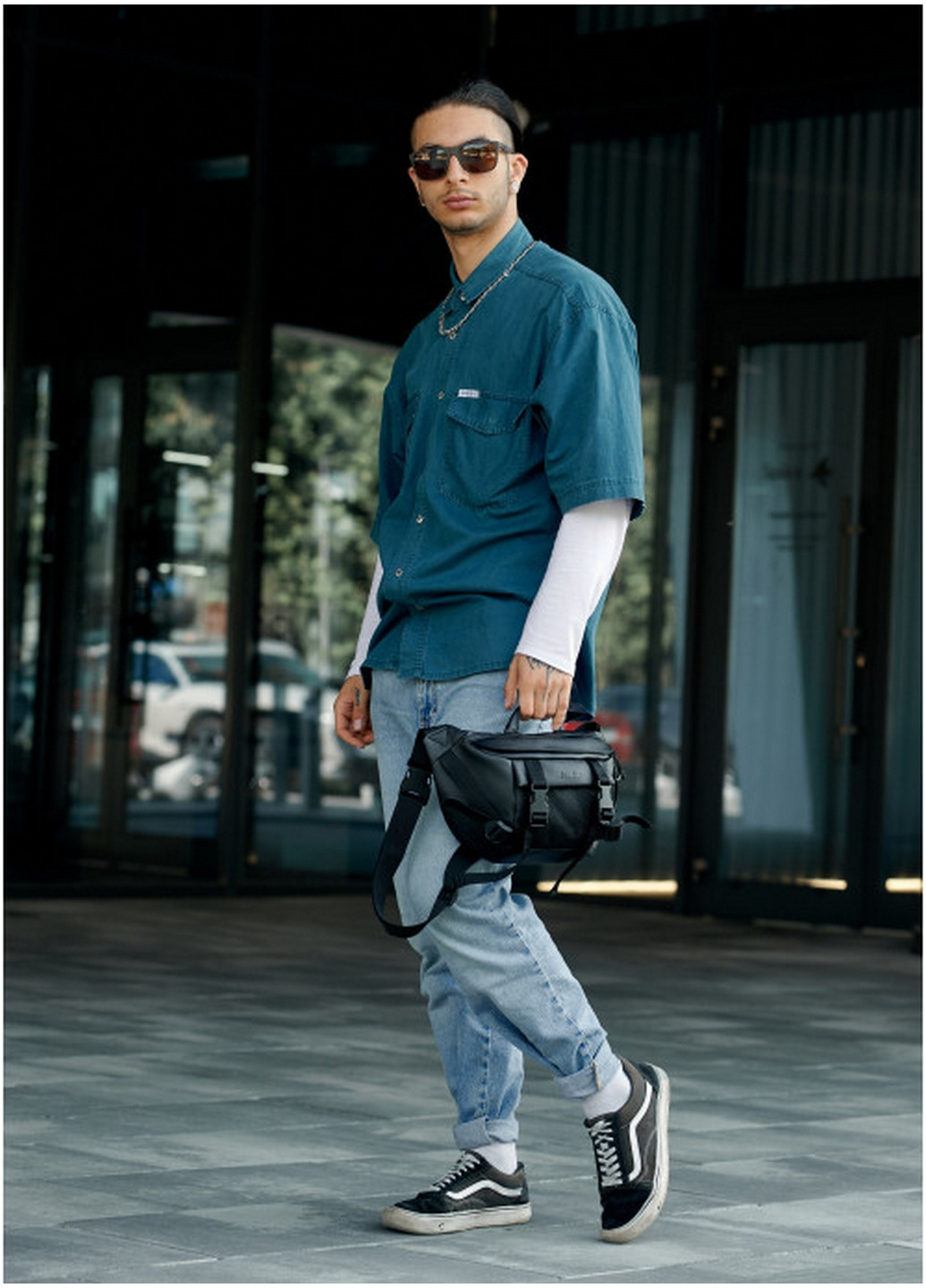 Мужская поясная сумка бананка 38х21 см Sambag (260171066)