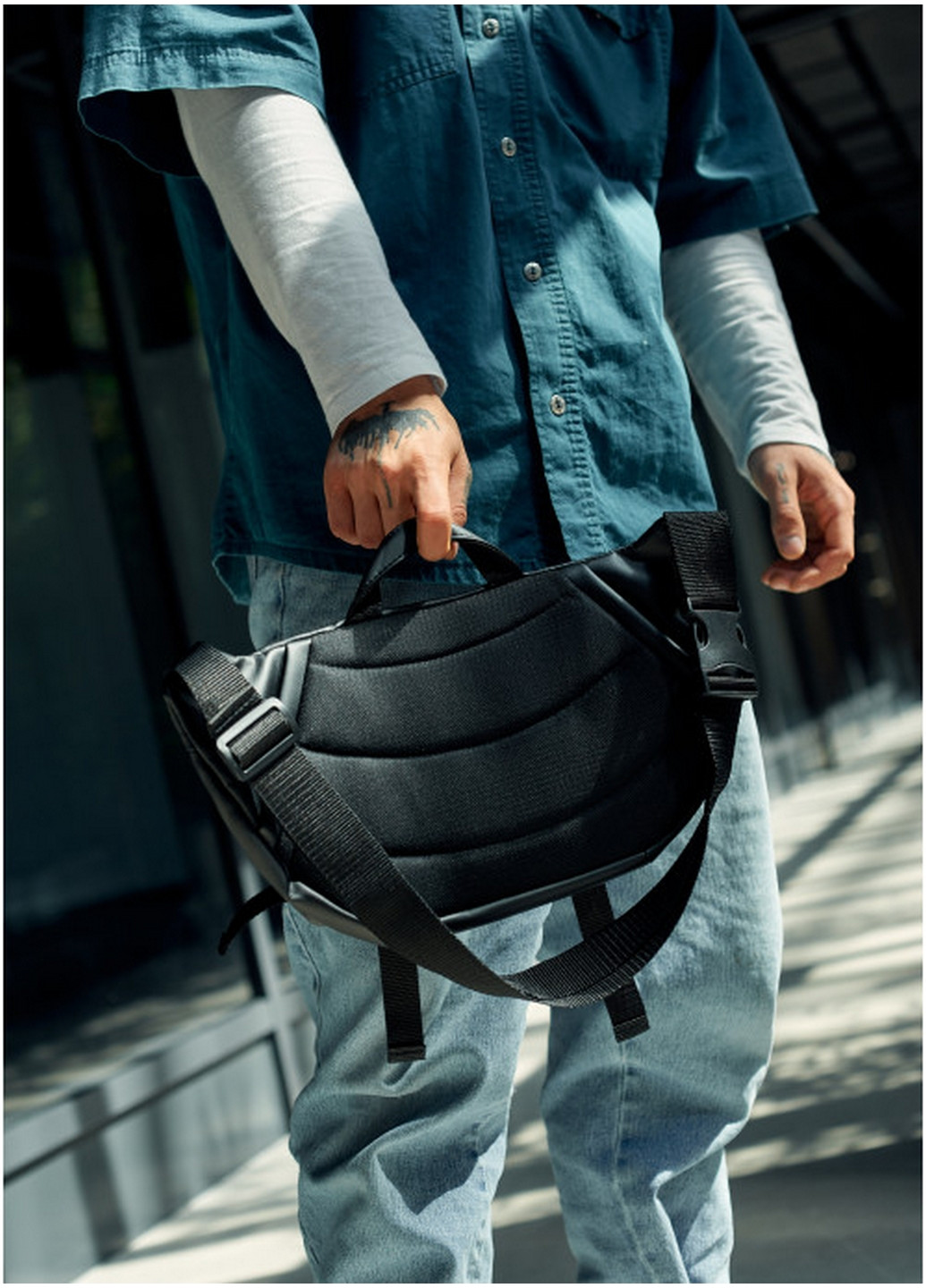 Мужская поясная сумка бананка 38х21 см Sambag (260171066)