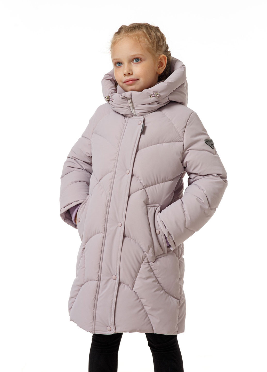 Бежевая зимняя зимняя куртка на экопухе Tiaren Camilla
