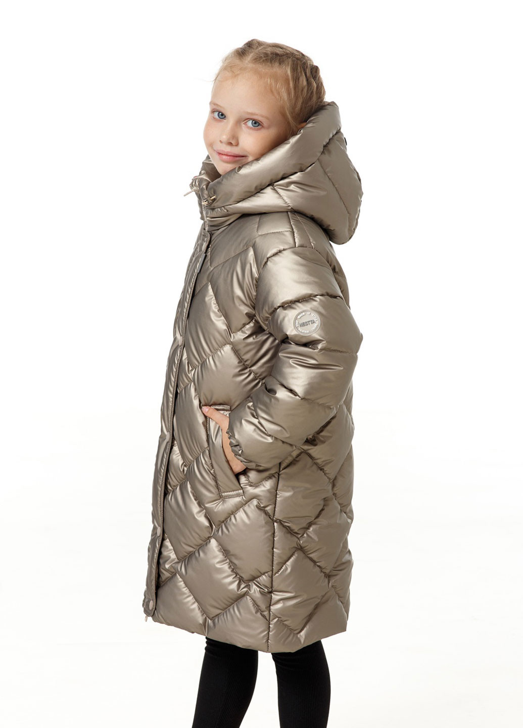 Бронзовая зимняя зимняя куртка на экопухе Tiaren Melissa