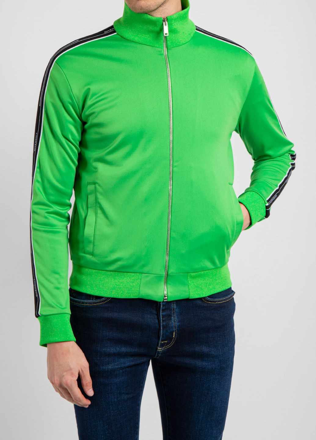 Зеленая спортивная кофта с лампасами Givenchy (260169244)