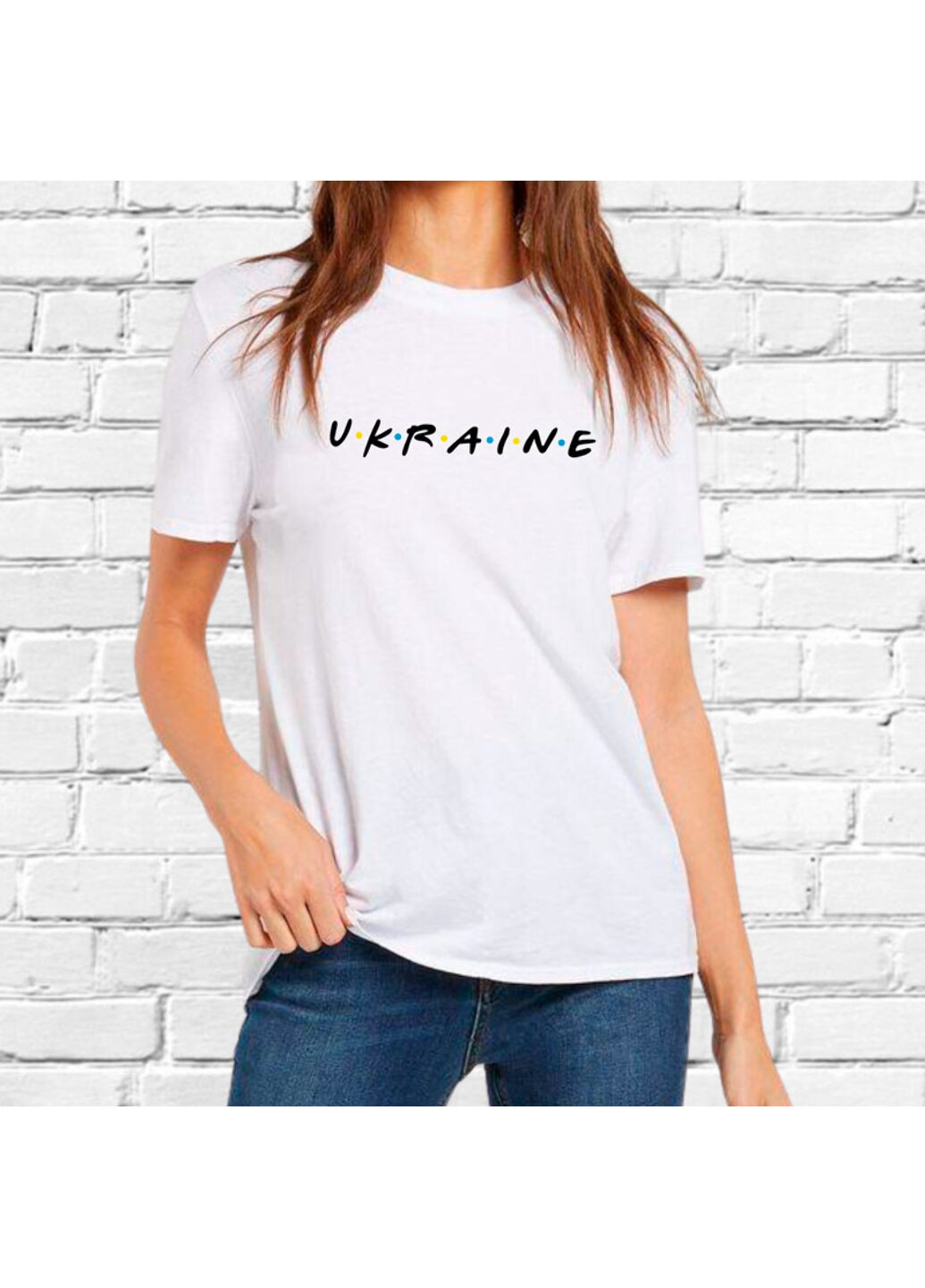 Біла футболка жіноча з вишивкою ukraine жіноча білий xl No Brand