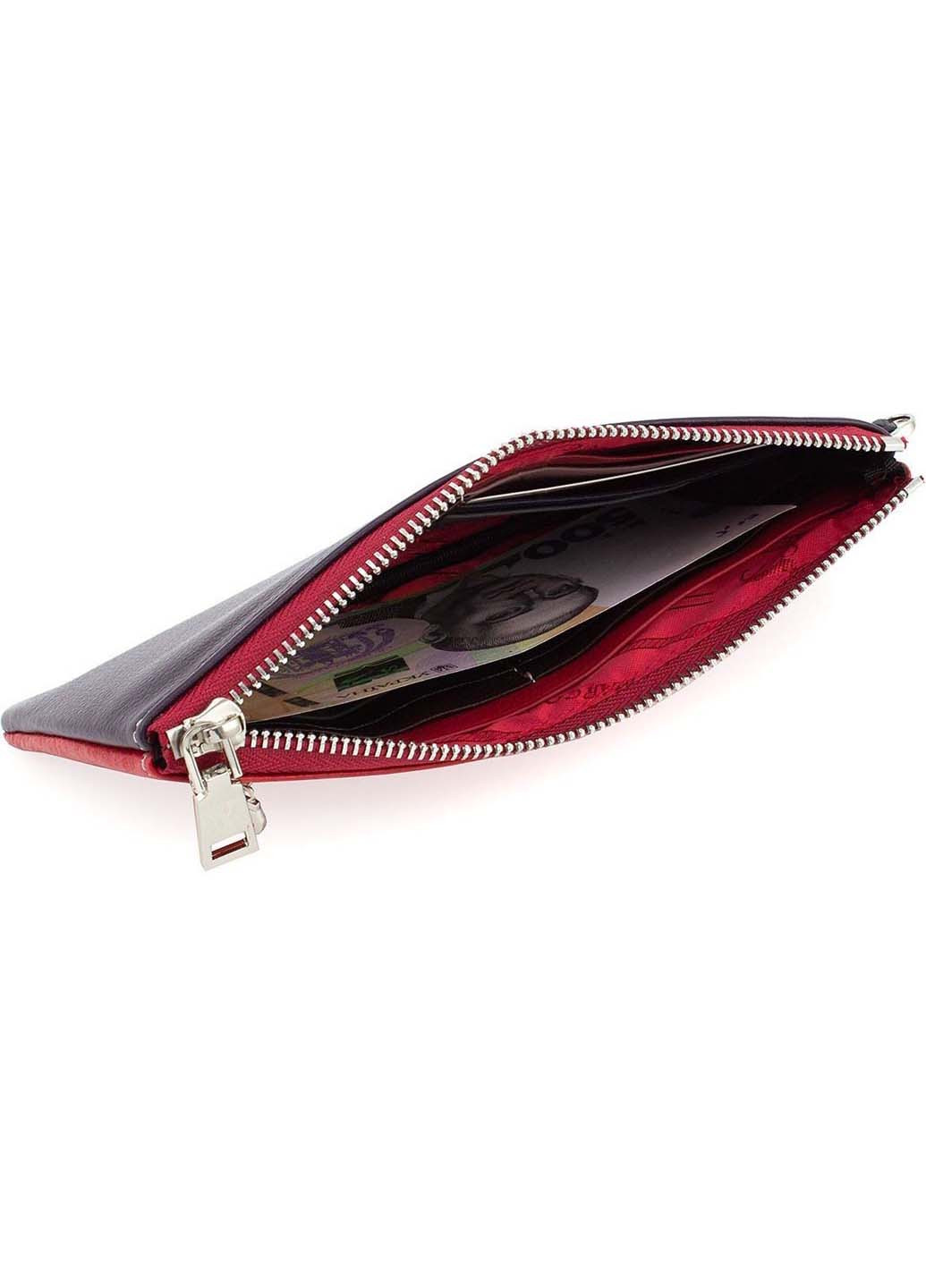 Тонкий шкіряний жіночий гаманець із зап'ястним ремінцем на блискавці 20,5х10,5 Marco Coverna (260176503)