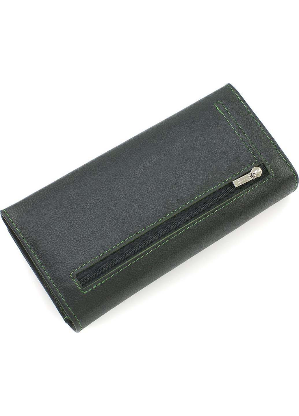 Жіночий гаманець на магнітах шкіряний під багато купюр 18,5х9 Marco Coverna (260176438)