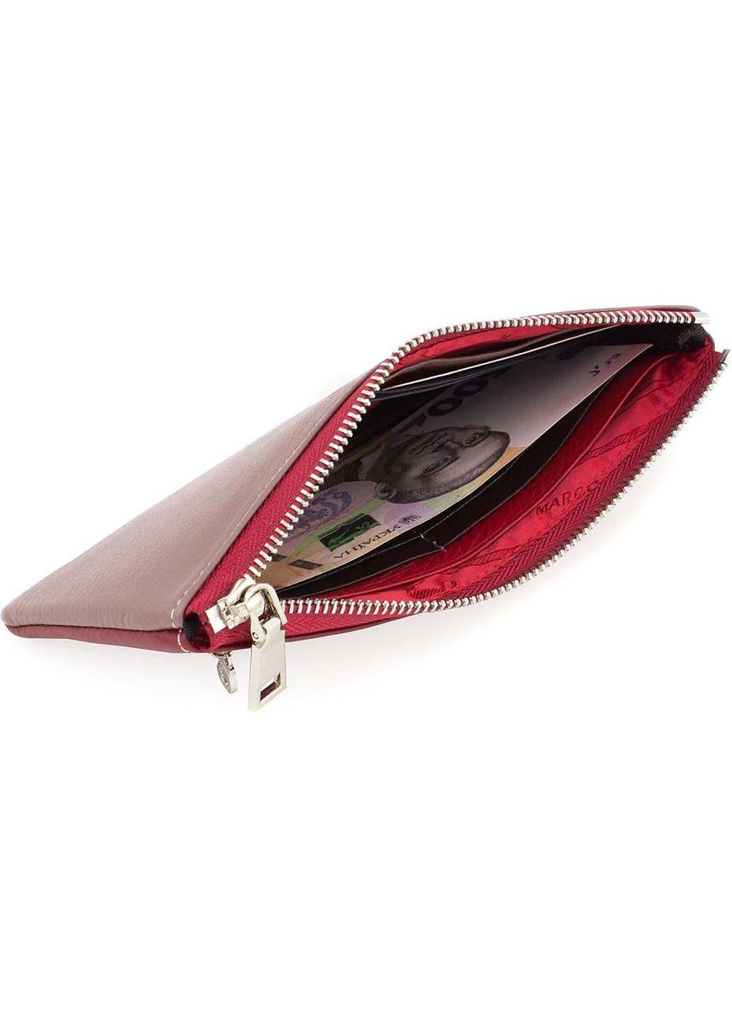 Тонкий шкіряний жіночий гаманець із зап'ястним ремінцем на блискавці 20,5х10,5 Marco Coverna (260176477)