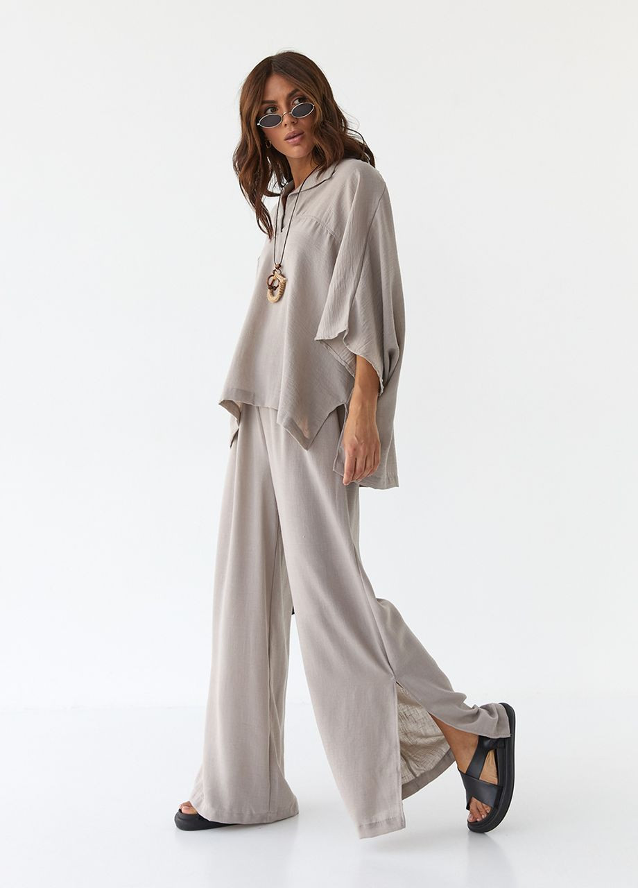 Жіночий бавовняний костюм вільного крою PERRY (260216163)