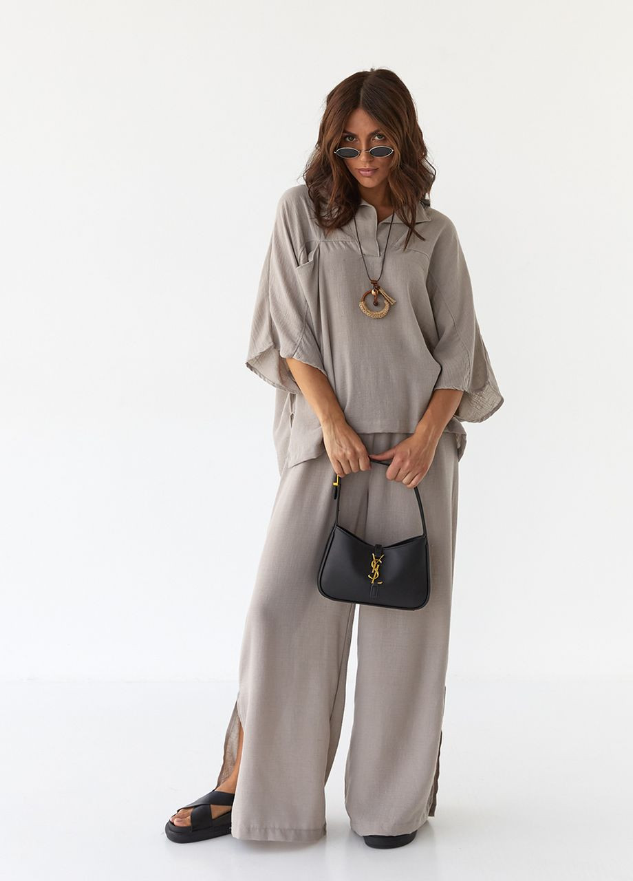 Жіночий бавовняний костюм вільного крою PERRY (260216163)