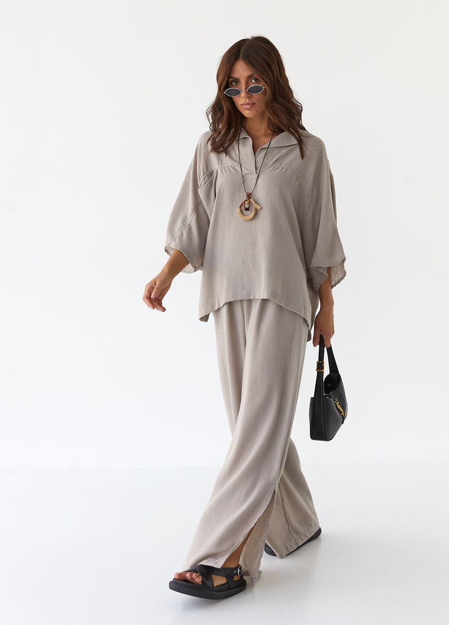 Жіночий бавовняний костюм вільного крою PERRY (260216163)