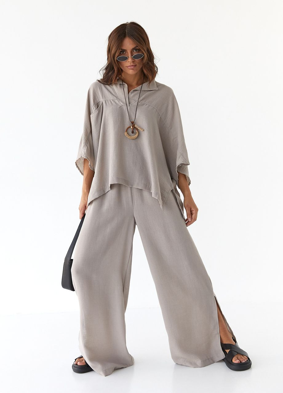 Жіночий бавовняний костюм вільного крою PERRY (260216163)