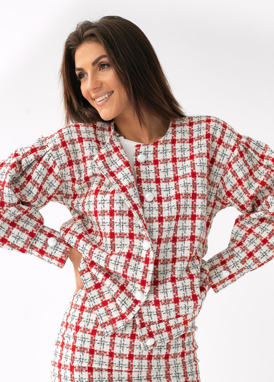 Жіночий костюм у клітку в стилі Шанель Sobe (260213822)