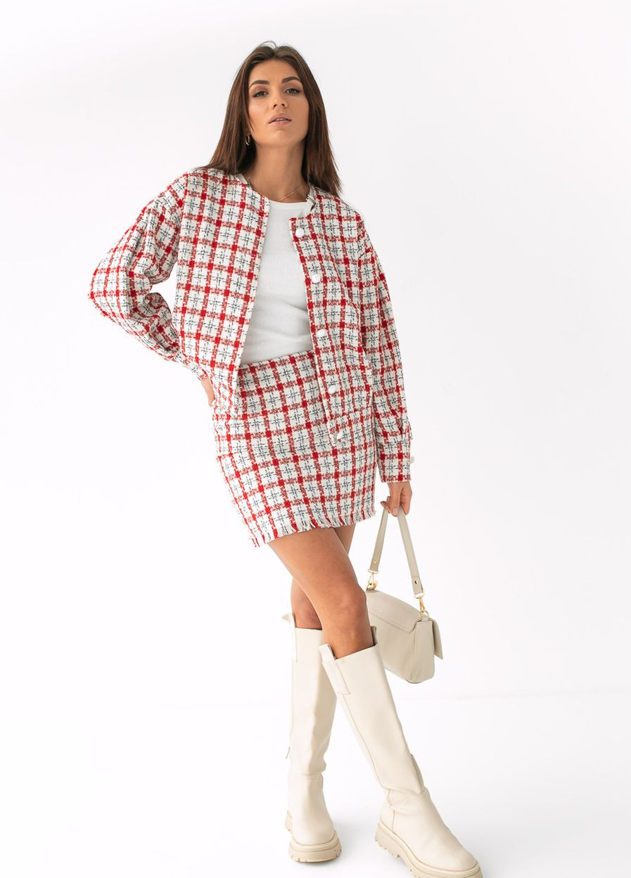Жіночий костюм у клітку в стилі Шанель Sobe (260213822)