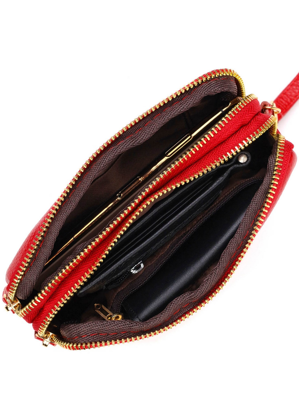 Шкіряний клатч жіночий 17х9х4,5 см Vintage (260192333)