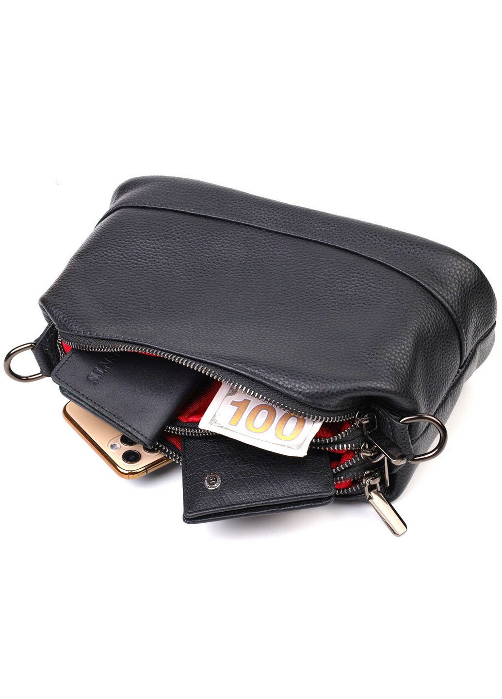 Шкіряна сумка жіноча 27х12х9,5 см Vintage (260191423)