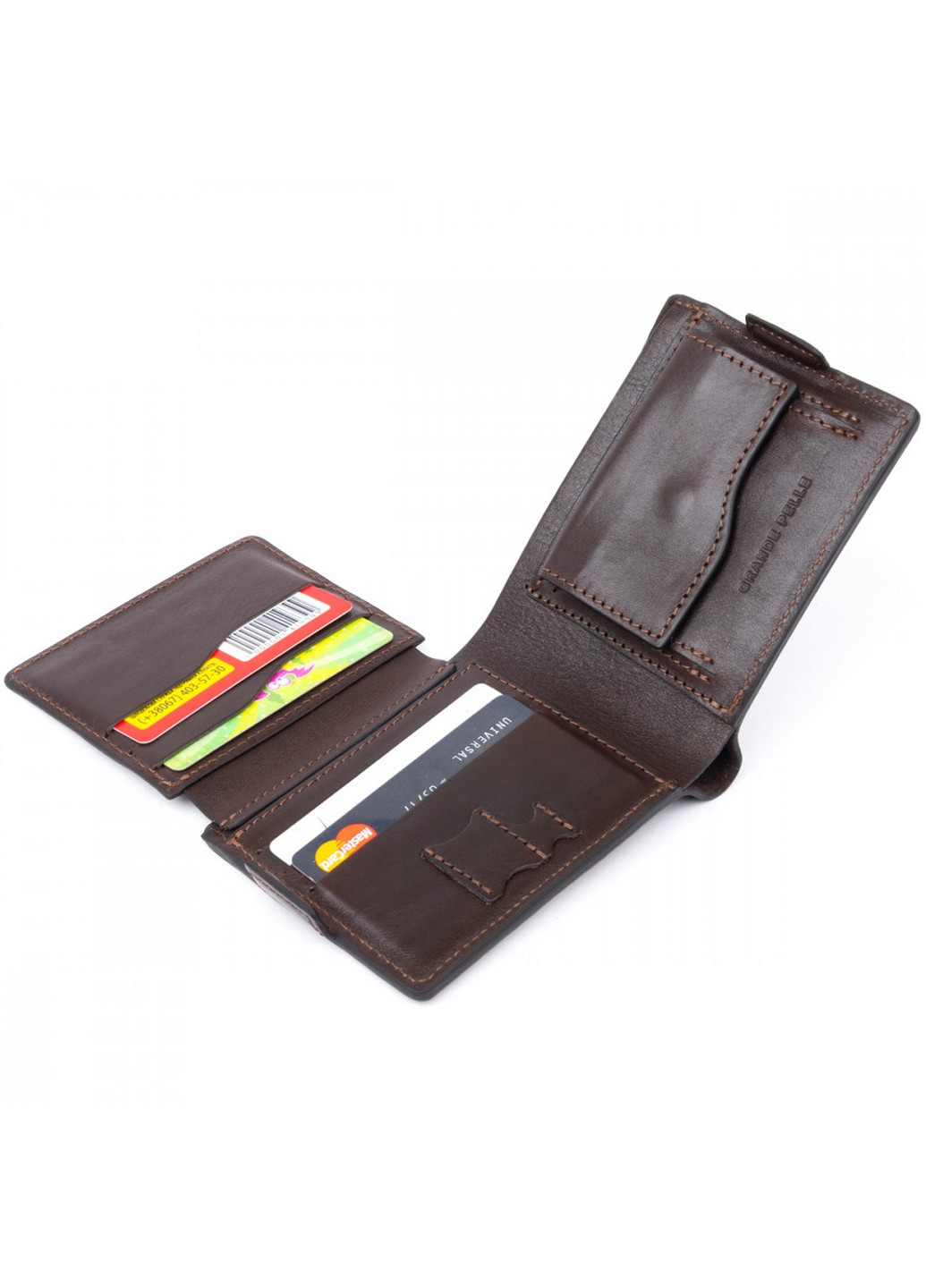 Портомне чоловіче шкіряне 11х9х2 см Grande Pelle (260191875)