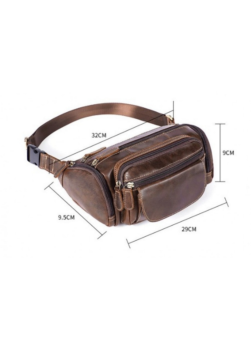 Сумка мужская кожаная 32х9х9,5 см Bexhill (260191515)