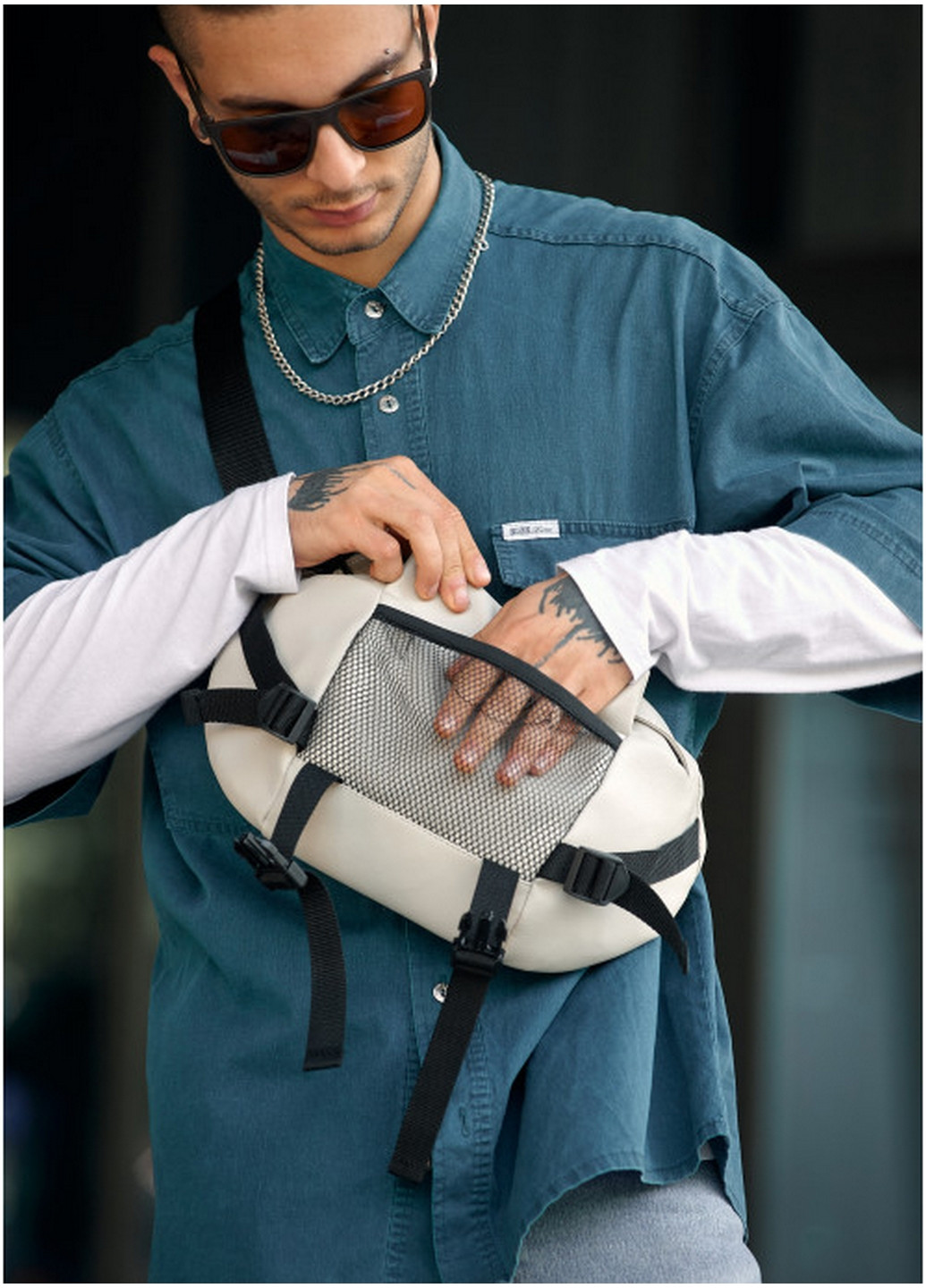 Сумка бананка мужская поясная 38х21 см Sambag (260192529)