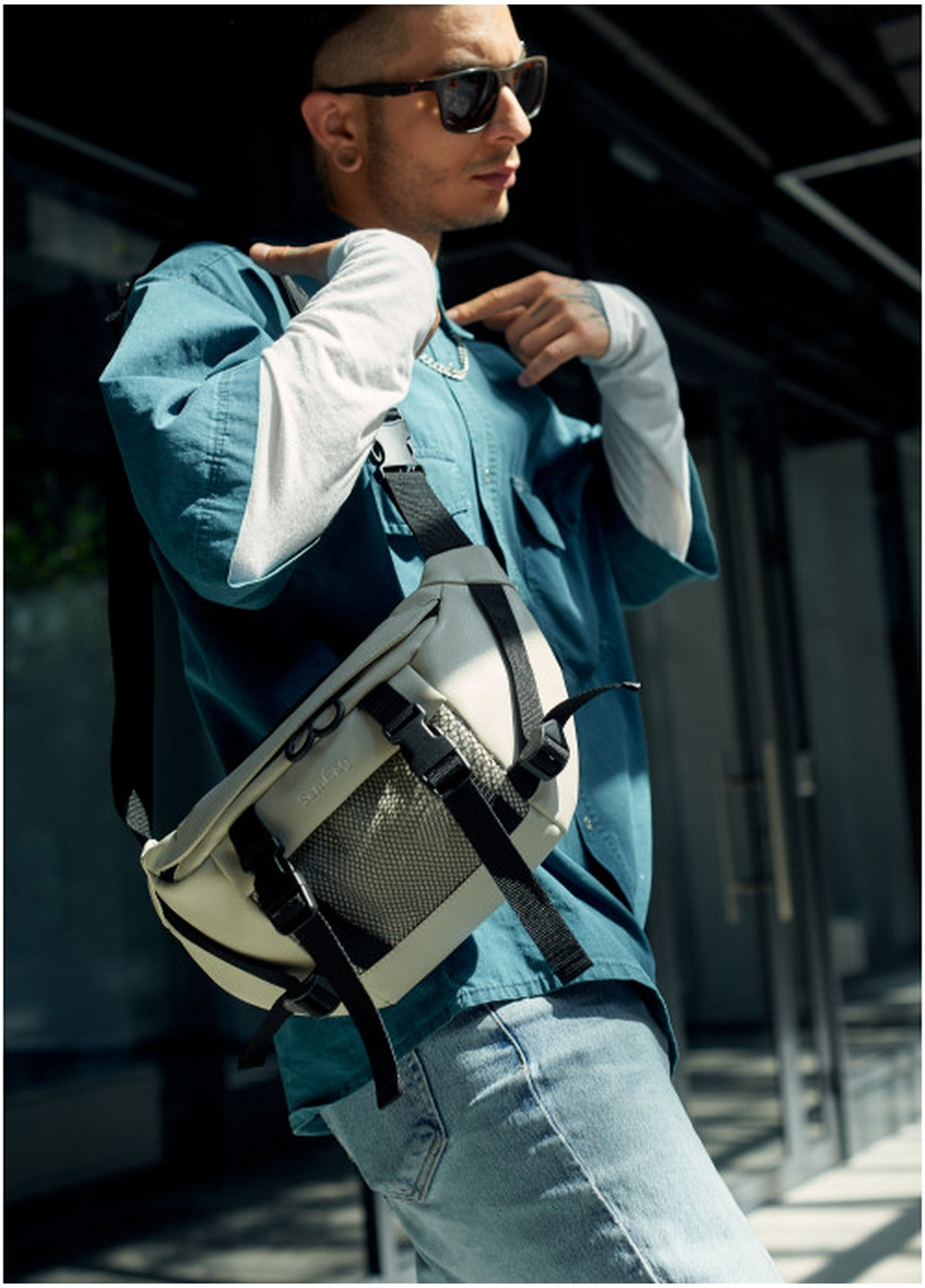 Сумка бананка мужская поясная 38х21 см Sambag (260192529)