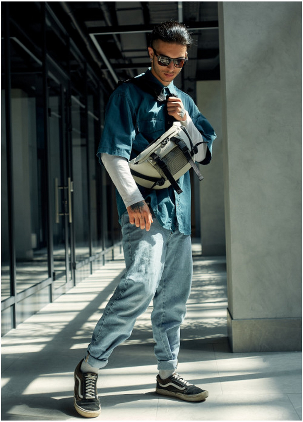 Сумка бананка мужская поясная 38х21 см Sambag (260192529)