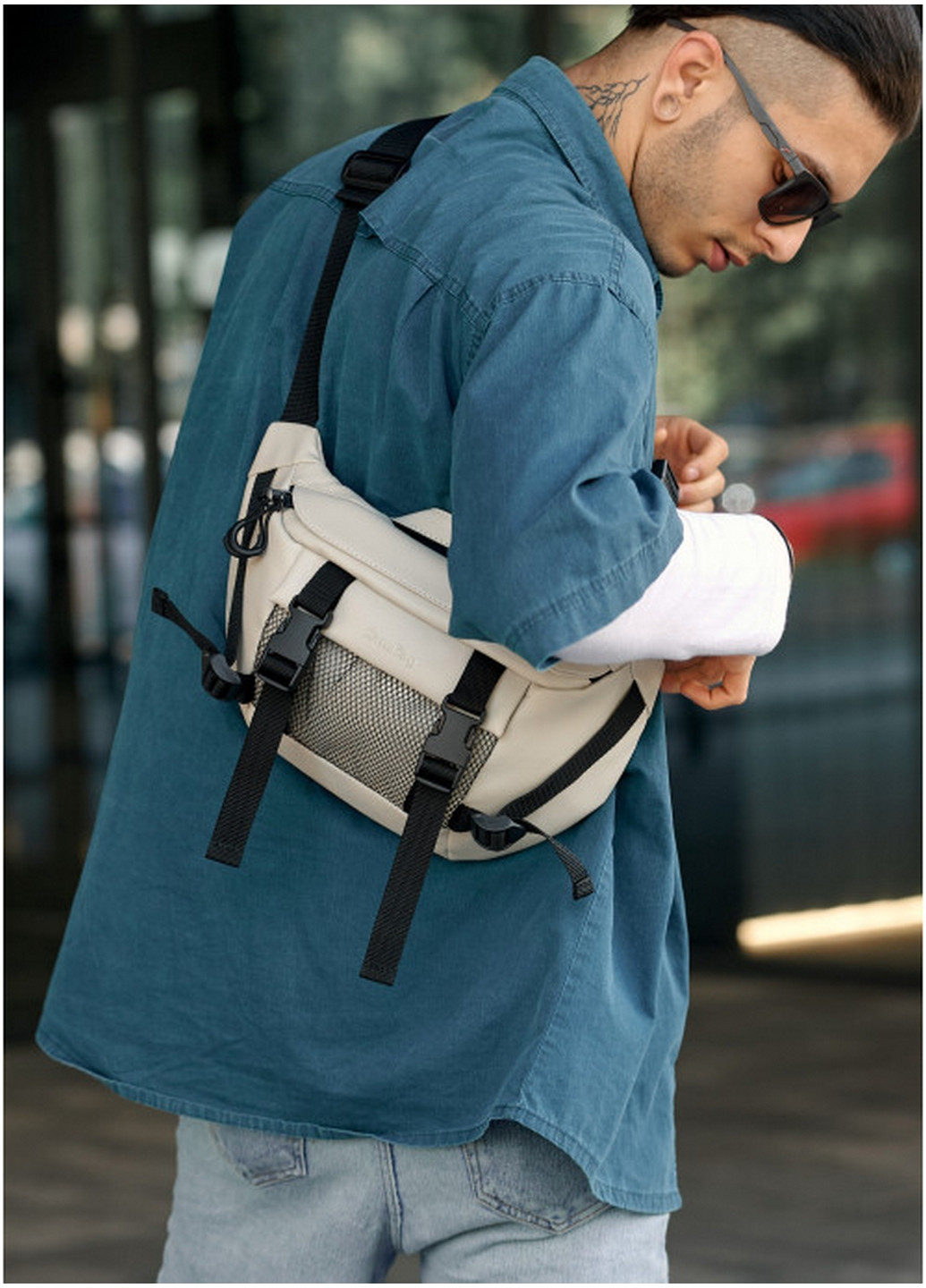 Сумка бананка мужская поясная 38х21 см Sambag (260192529)