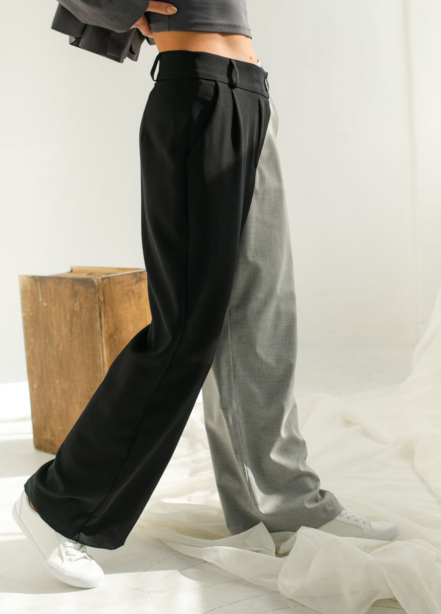 Двухцветные брюки с боковым гульфиком PERRY (260196976)