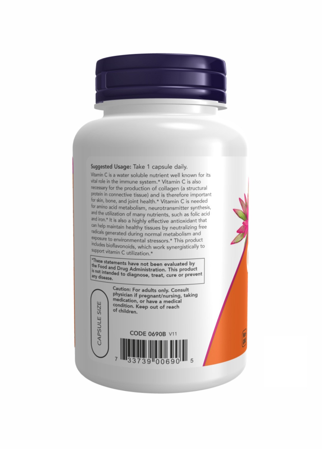 Витамин C-1000 RH SR - 100 tabs Now Foods (260196229)