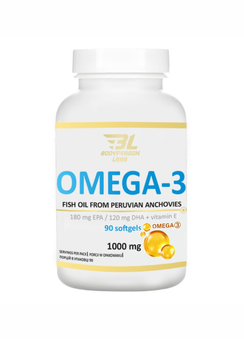 Omega 3 - 90 caps Bodyperson Labs (260196331)