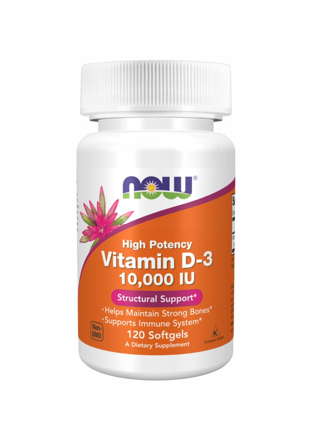 Вітамін D-3 10,000 IU - 120 sgels Now Foods (260196238)