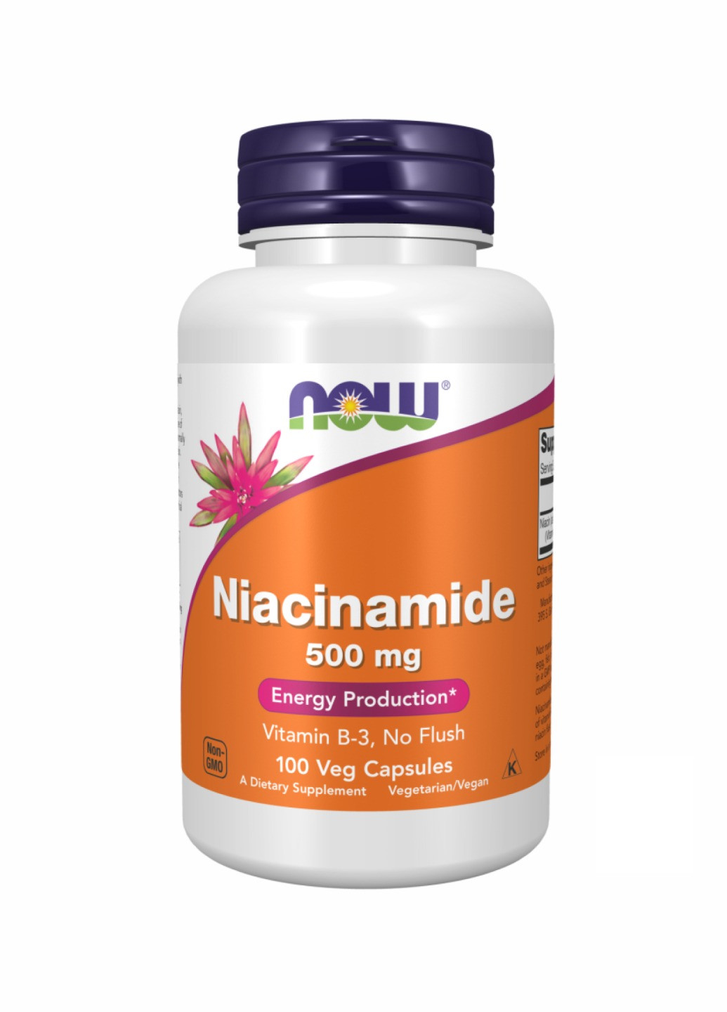 Ніацинамід Niacinamide 500 mg 100 Vcaps Now Foods (260196228)
