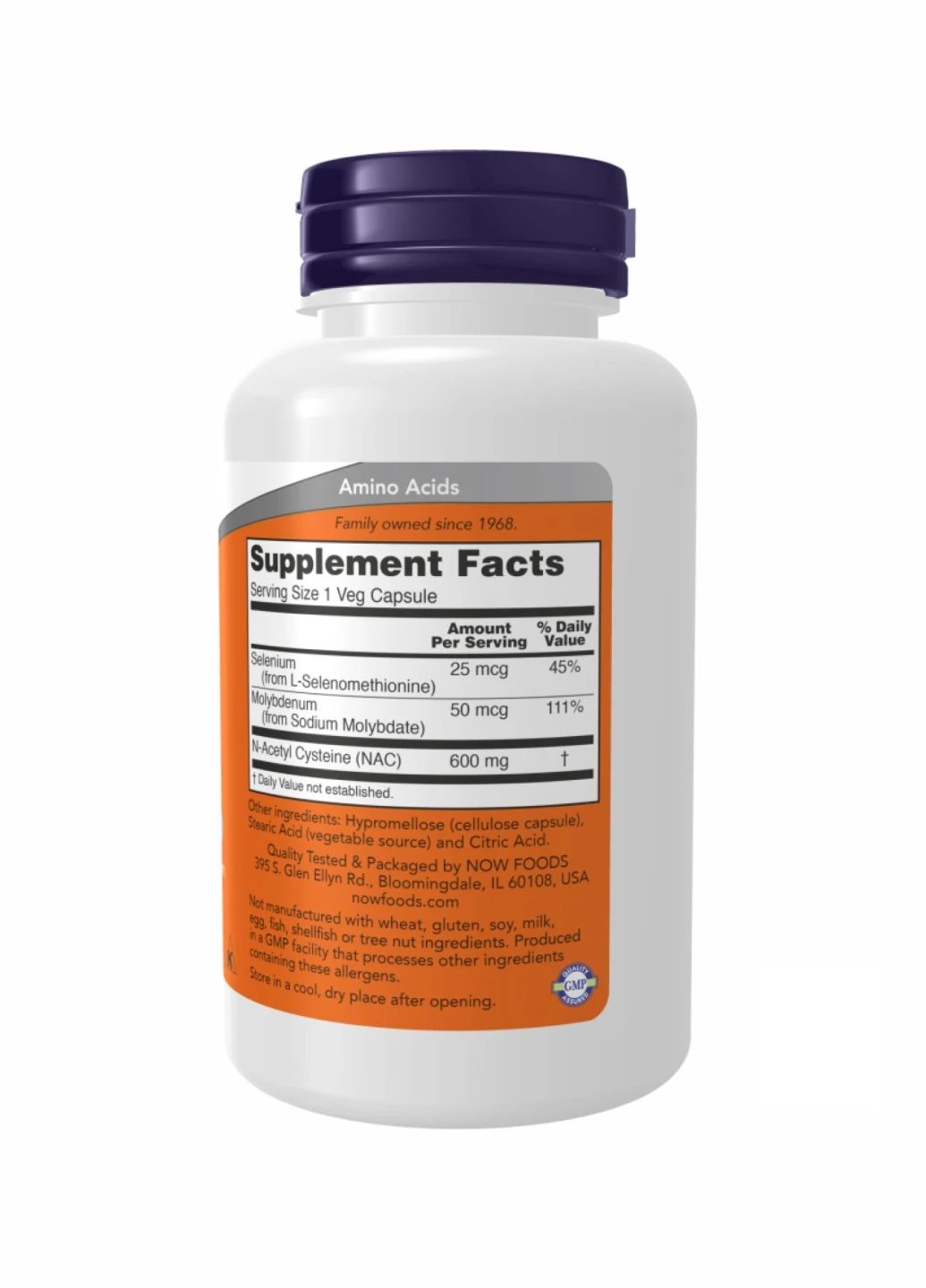 NAC-Acetyl Cysteine 600mg - 100 vcaps Now Foods (260196192)