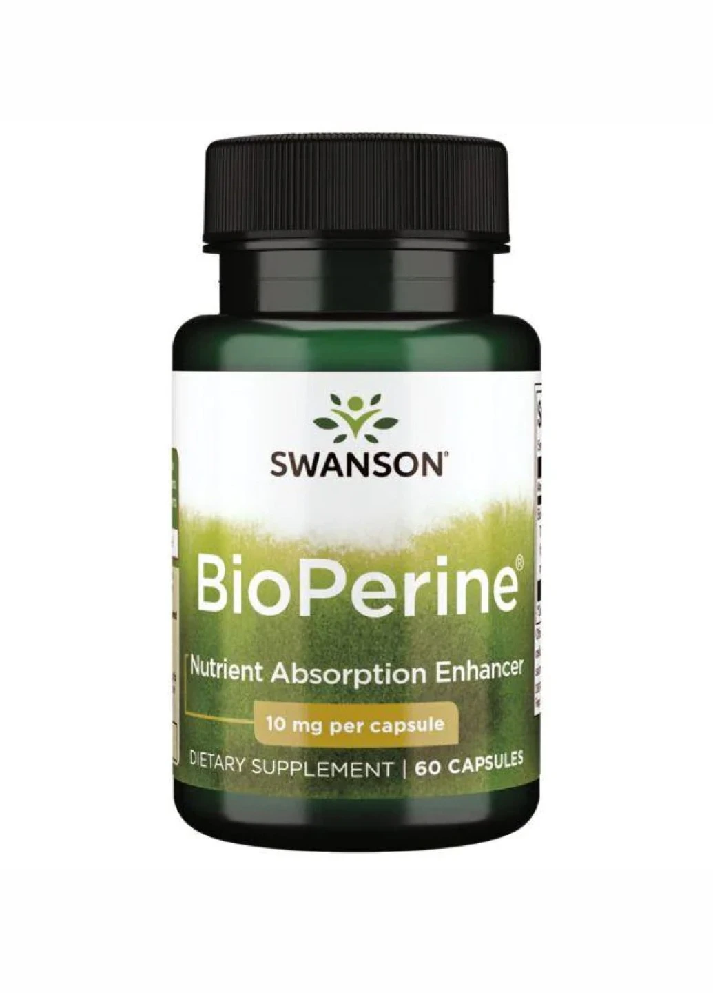 Bioperine 10 mg - 60caps (антиоксидант) для травлення Swanson (260196314)