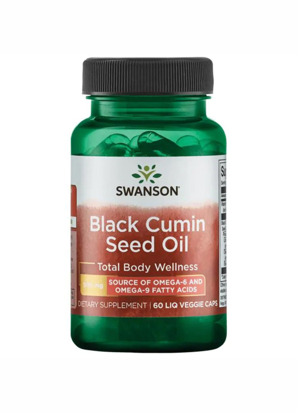 Black Cumin Seed Oil 500 mg - 60 Liq Vegcap (масло чорного кмину) антиоксидант для імунітету Swanson (260196311)