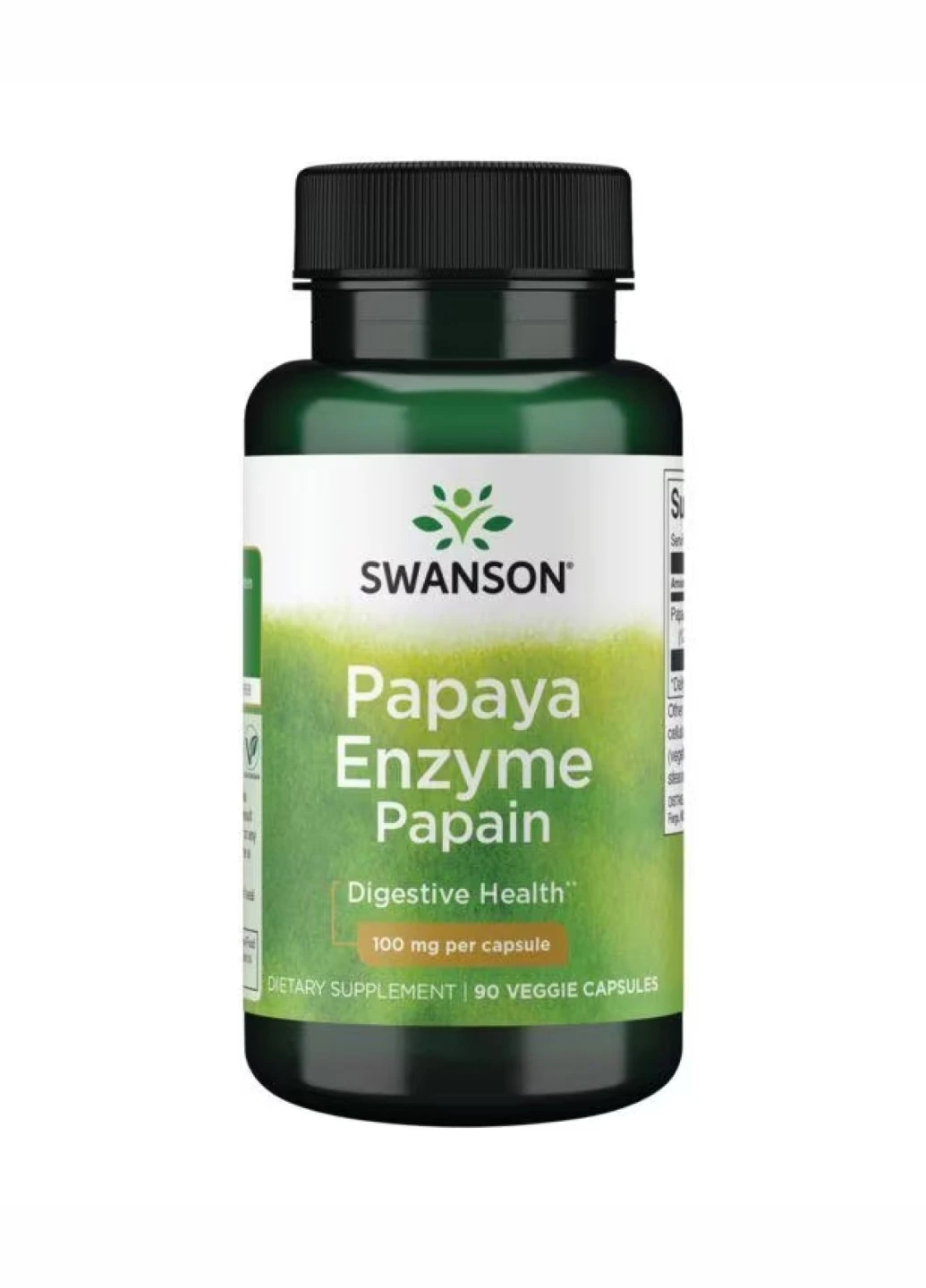 Папаїн Papaya Enzyme Papain 100 mg - 90veg caps для покращення травлення Swanson (260196328)