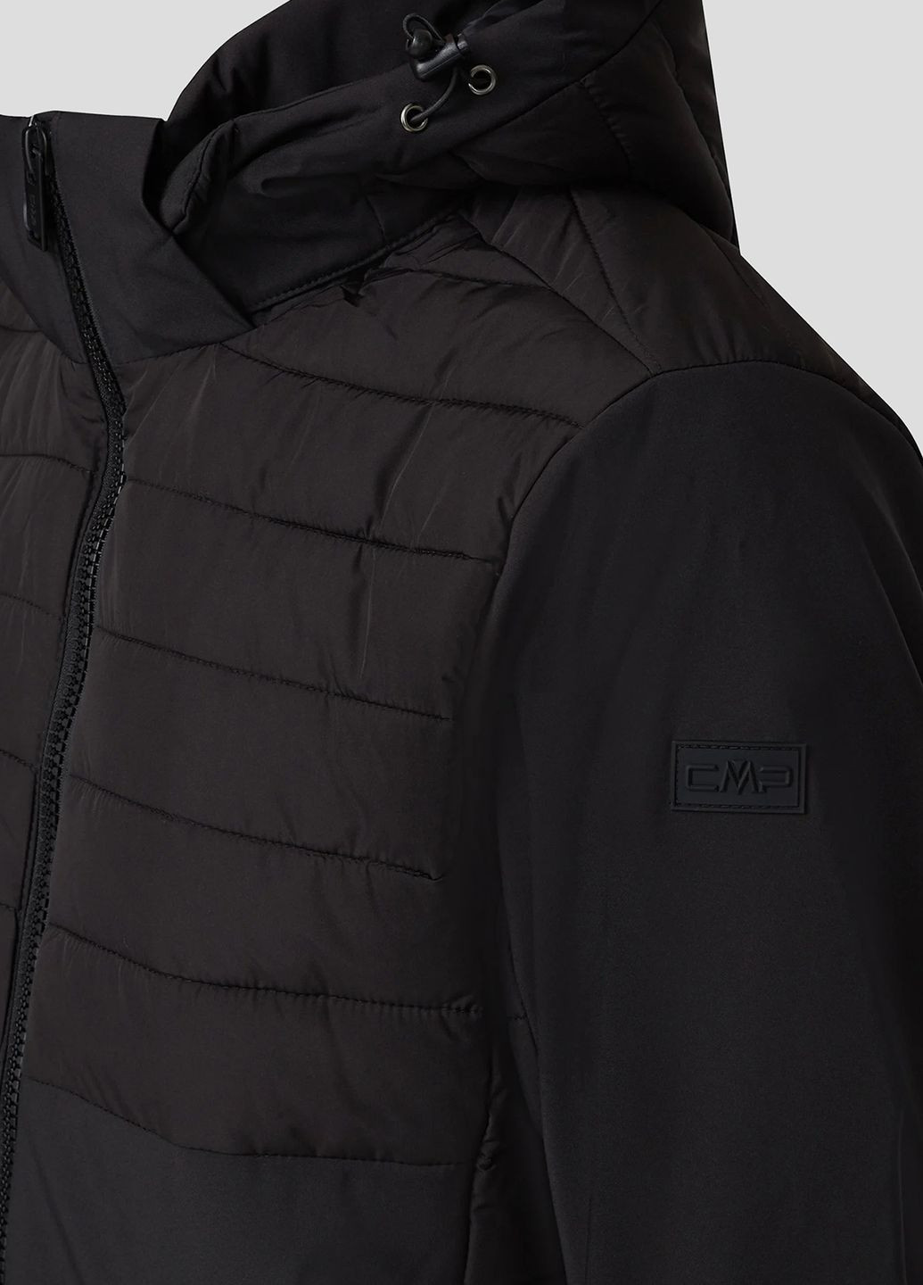 Черная зимняя черная куртка man jacket hybrid zip hood CMP