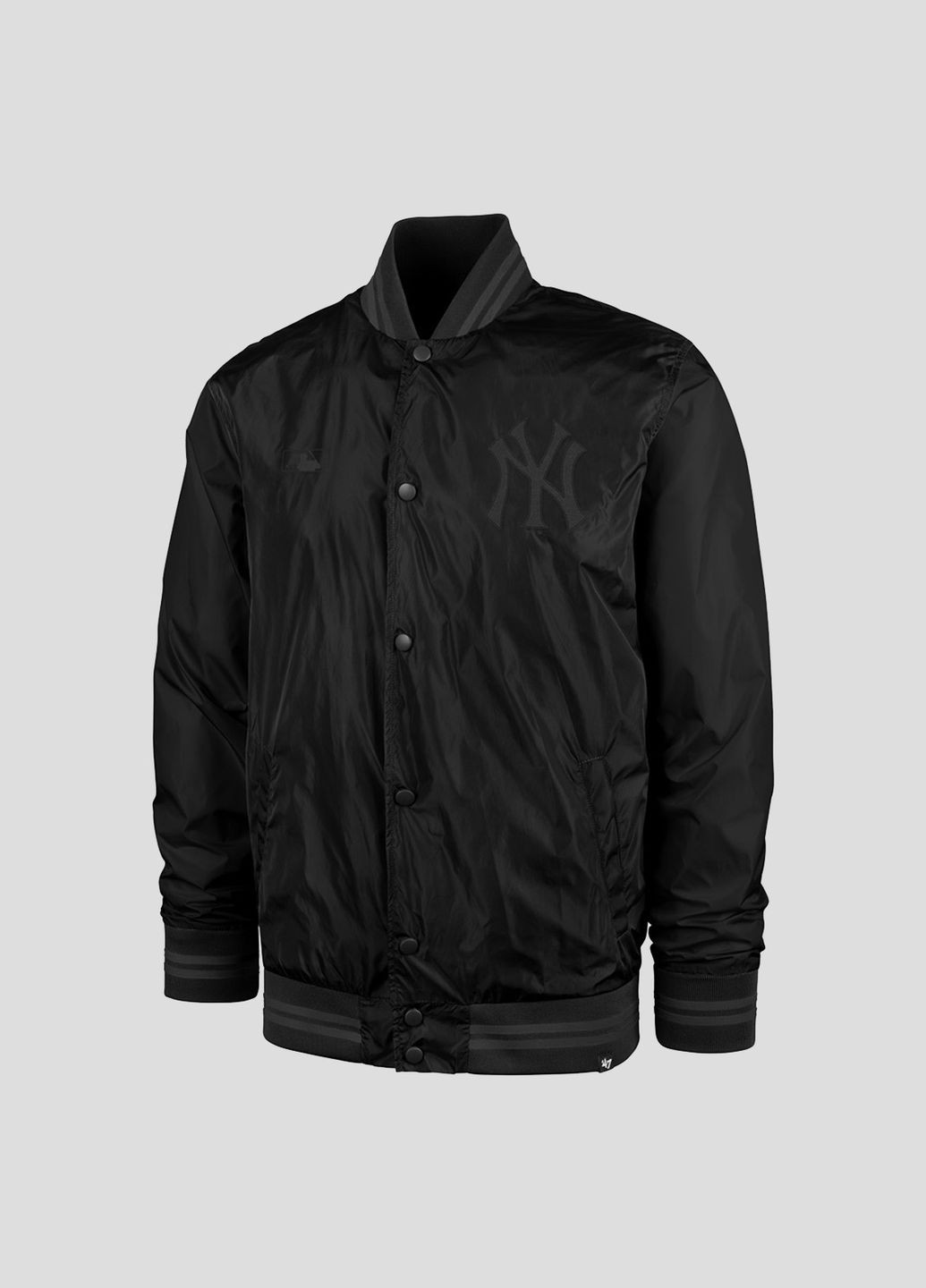 Черная демисезонная черная куртка-бомбер mlb new york yankees core poly 47 Brand