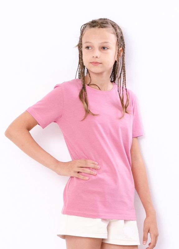 Розовая летняя футболка для дівчинки (підліткова) рожевий носи своє (6021-036-2-v0) Носи своє