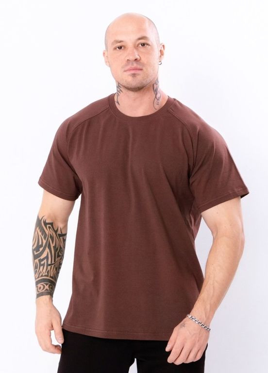 Коричневая футболка-реглан чоловіча коричневий носи своє (8011-036-v8) Носи своє