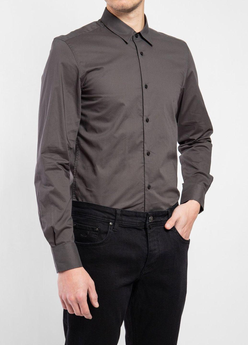 Серая кэжуал рубашка Antony Morato