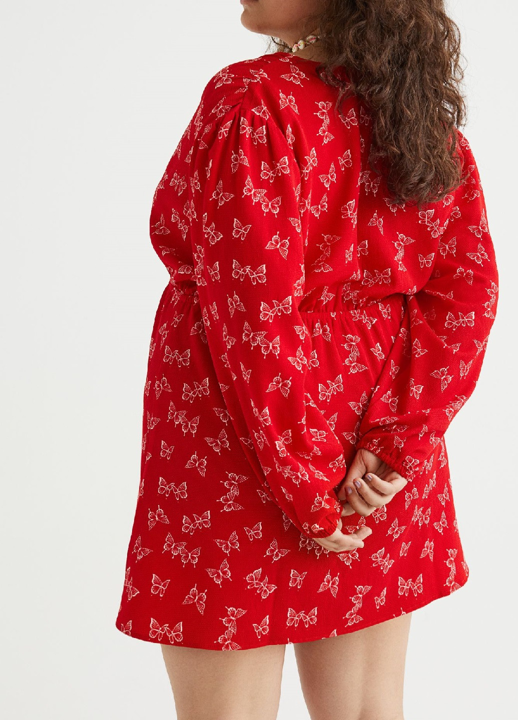 Червона кежуал сукня H&M з малюнком