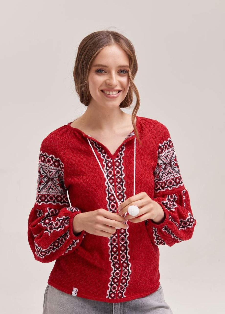 В'язана жіноча блуза "Червона рута" MEREZHKA (260267449)