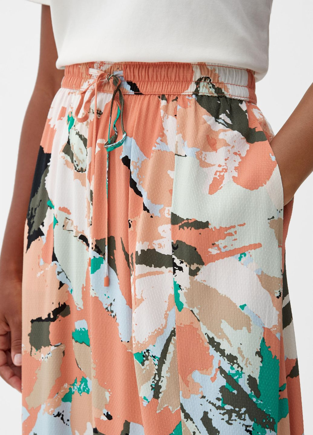 Разноцветная кэжуал с абстрактным узором юбка S.Oliver