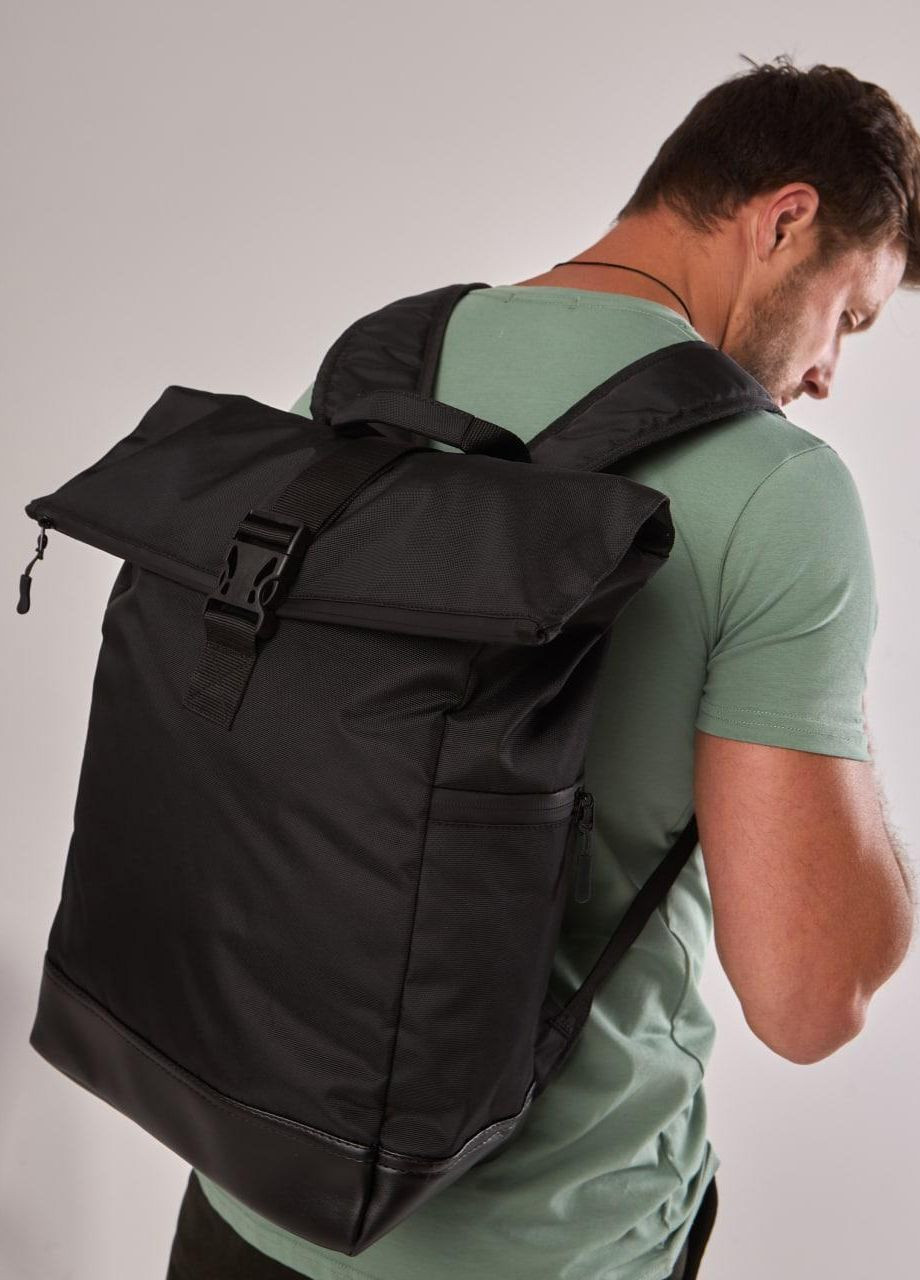 Ролтоп рюкзак трансформер, Backpack чорний No Brand rolltop (260267416)