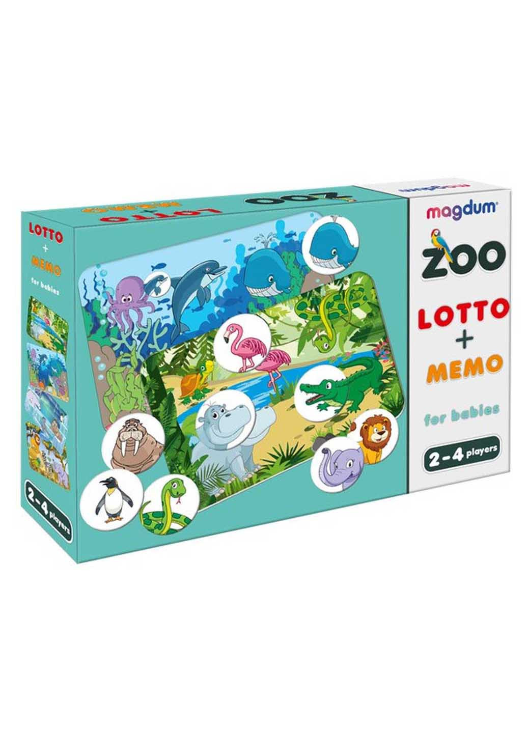 Дитяча настільна гра "Лото + мемо Зоопарк" MAGDUM (260268627)