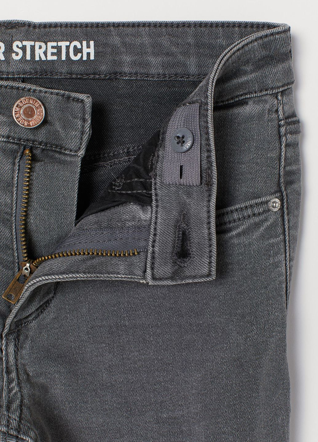 Серые демисезонные джинсы superstretch H&M