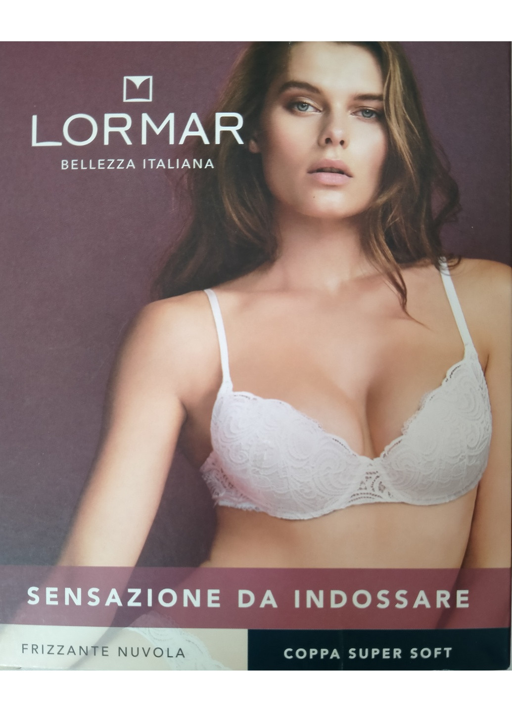 Пудровый бюстгальтер с формованной чашкой Lormar с косточками