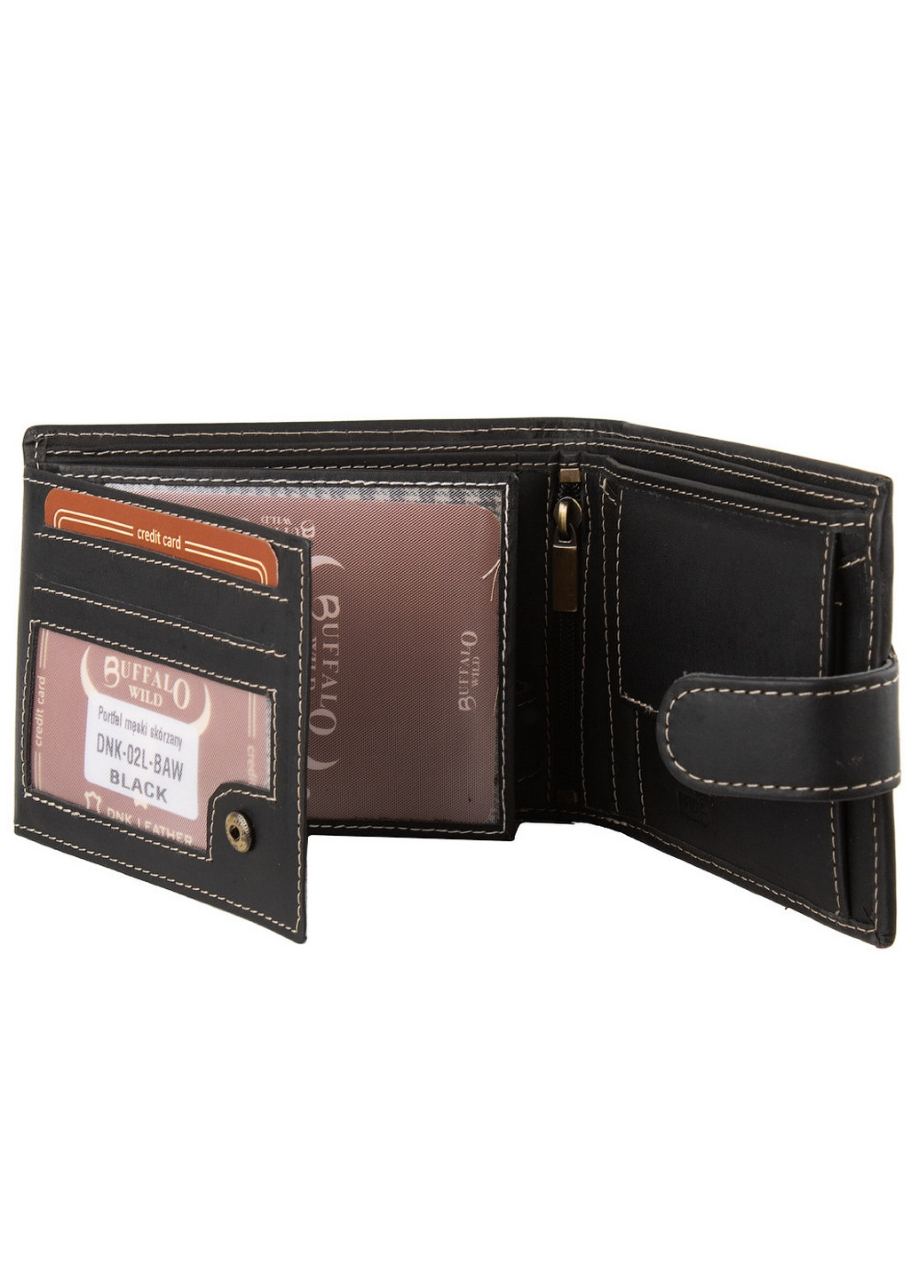 Чоловічий шкіряний гаманець 12,5х9,5х2,5 см Buffalo Wild (260330396)
