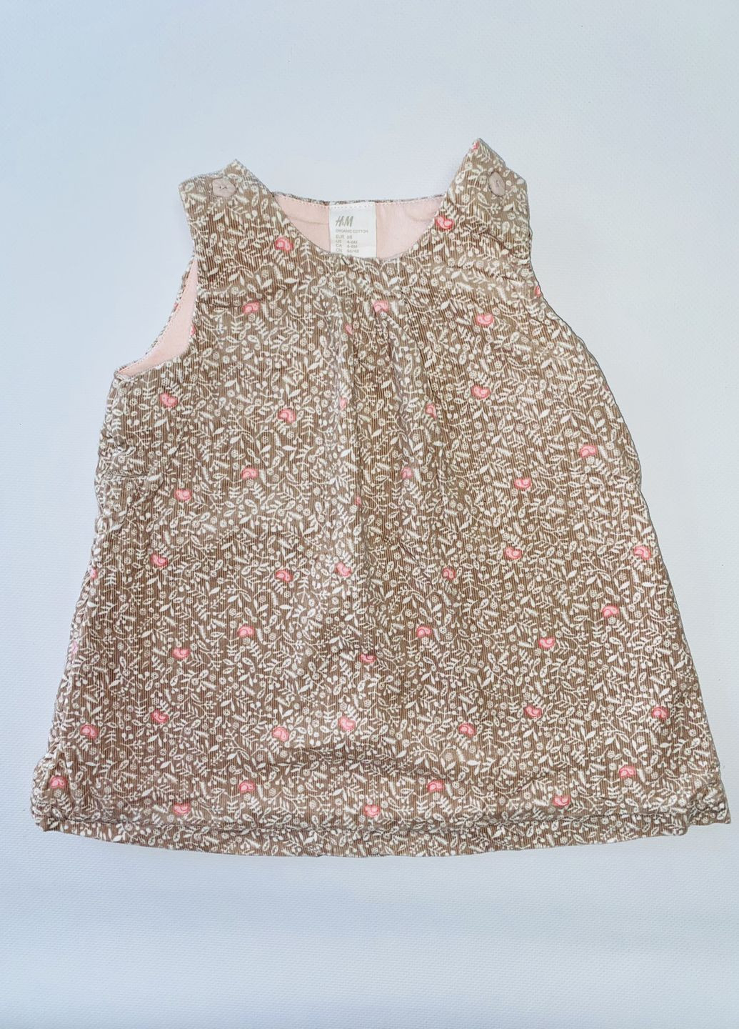 Бежевое платье вельветовое H&M (260271231)
